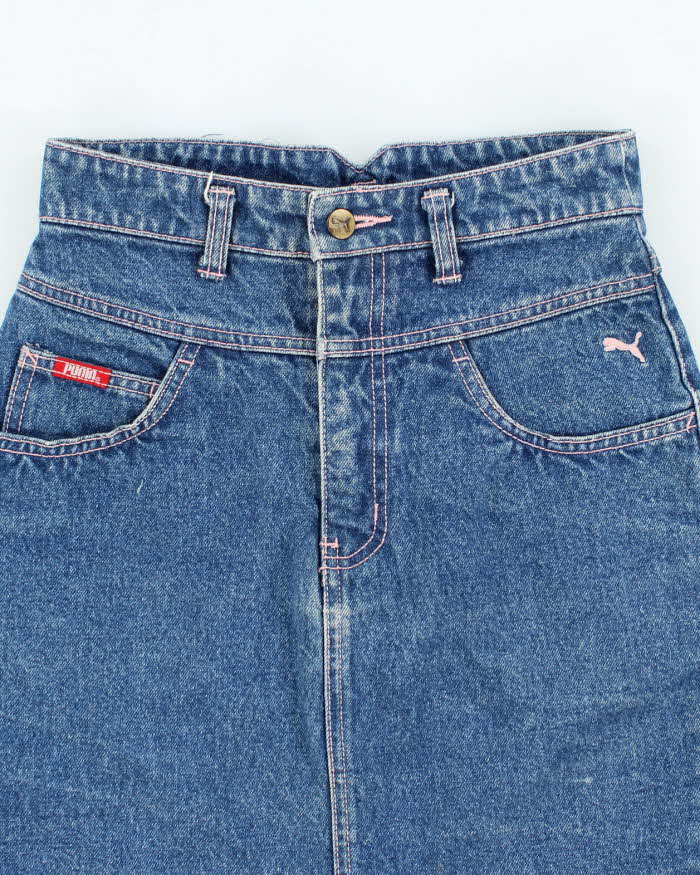 Vintage 90s Puma Denim Skirt - XS
