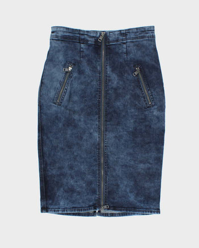 Vintage Y2K DKNY Heavyweight Zip Denim Skirt - M
