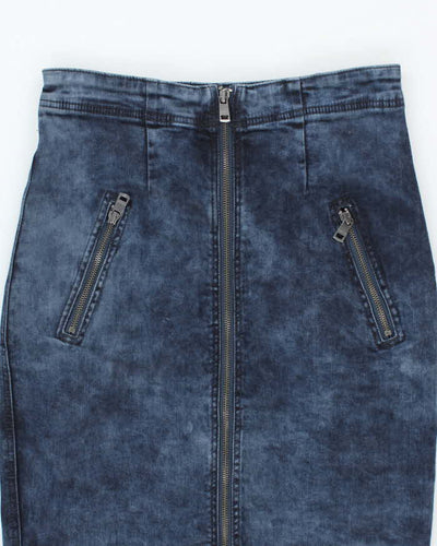 Vintage Y2K DKNY Heavyweight Zip Denim Skirt - M
