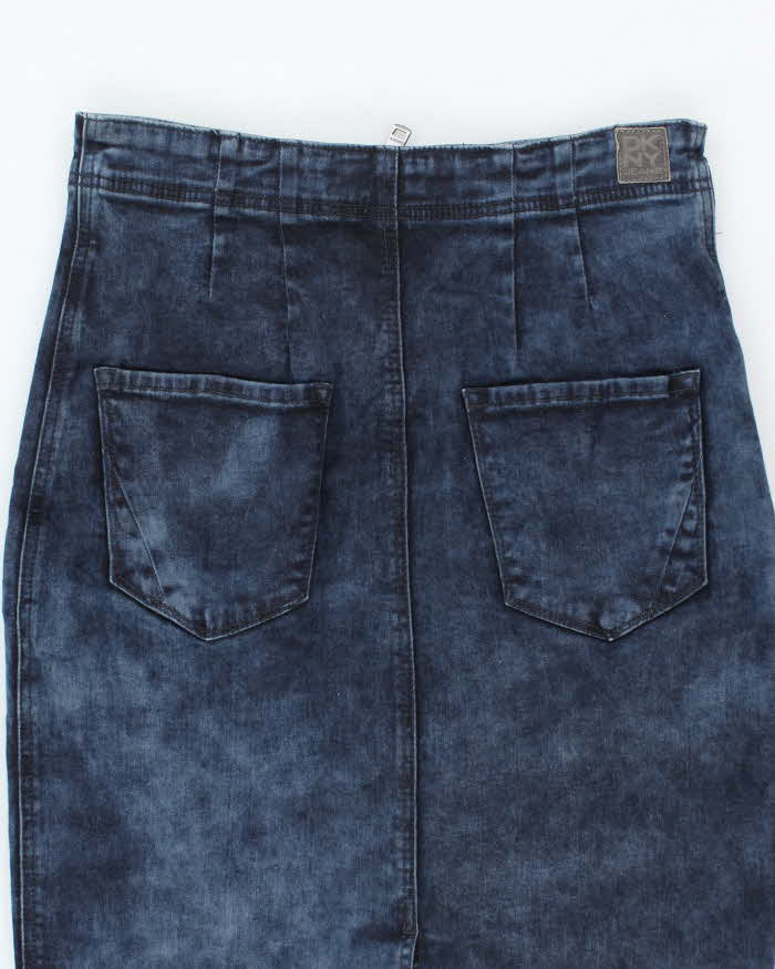 Vintage Y2K DKNY Heavyweight Zip Denim Skirt - M