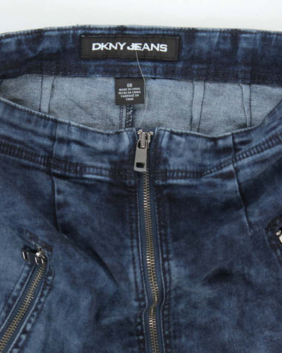 Vintage Y2K DKNY Heavyweight Zip Denim Skirt - M