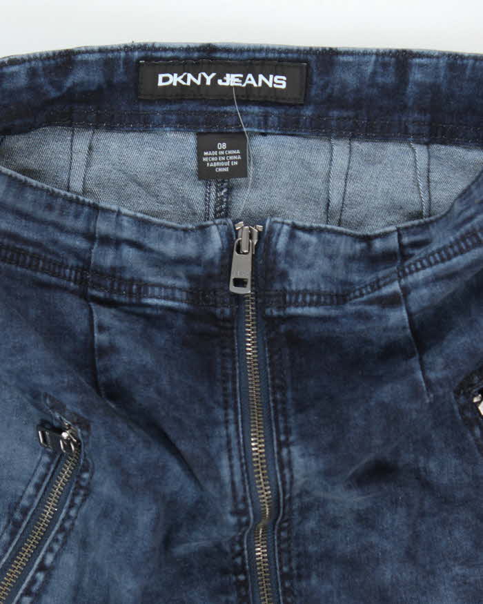 Vintage Y2K DKNY Heavyweight Zip Denim Skirt - M