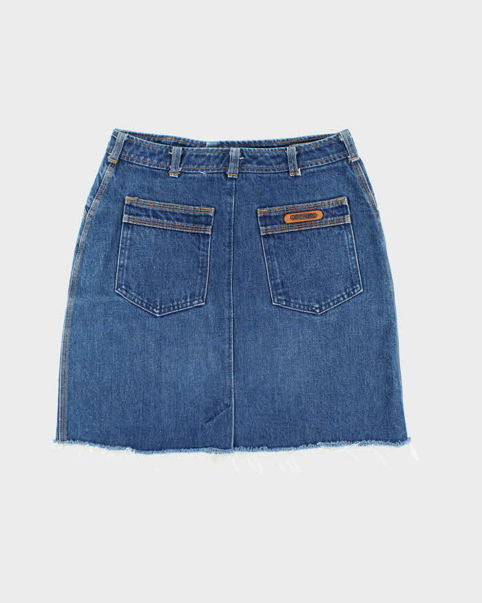 Vintage Y2K Chevalter Dark Wash Raw Hem Denim Skirt - M
