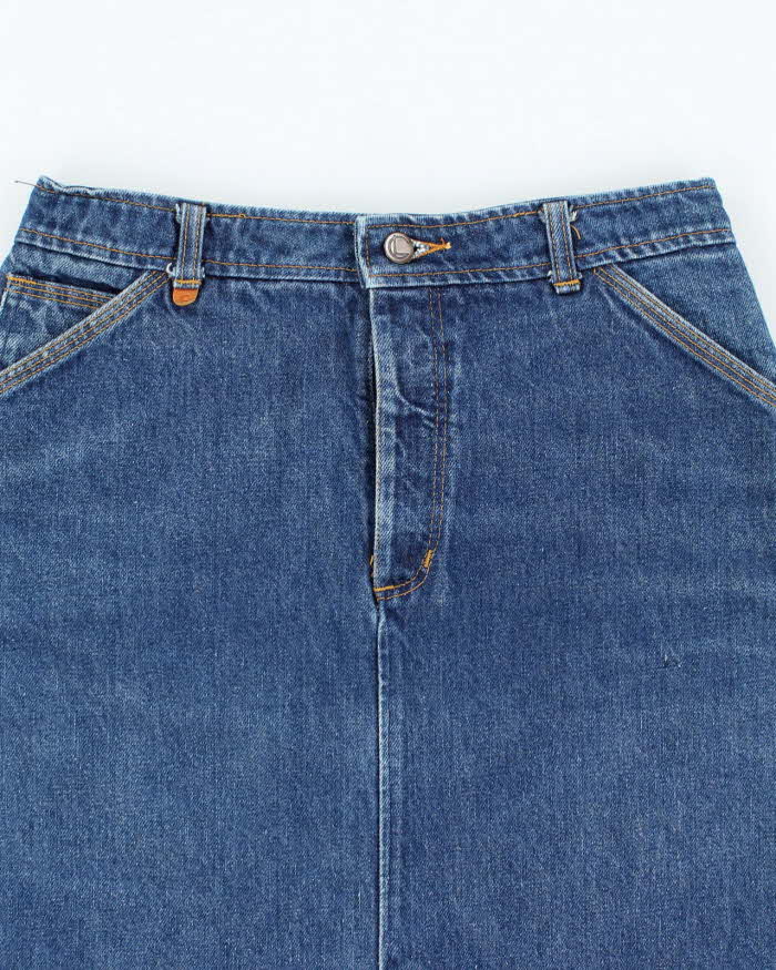Vintage Y2K Chevalter Dark Wash Raw Hem Denim Skirt - M