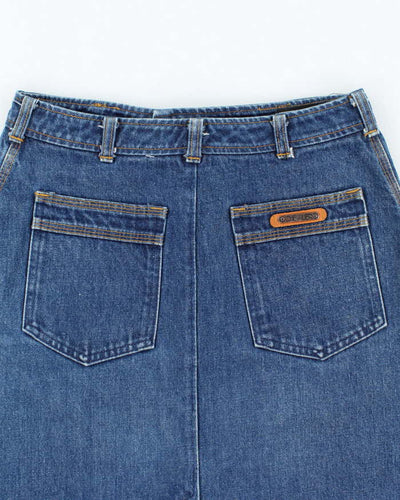 Vintage Y2K Chevalter Dark Wash Raw Hem Denim Skirt - M