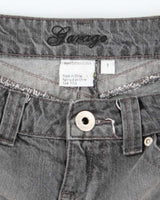 Vintage Y2K Garage Grey Stone Wash Denim Mini Skirt - S