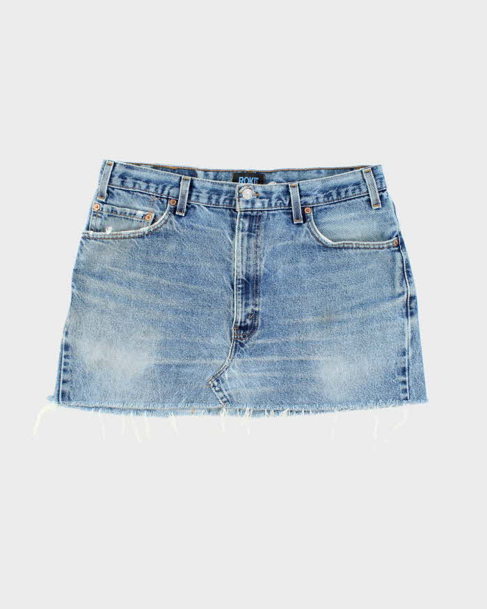 Vintage Y2K Levi's 505 Reworked Denim Skirt - L