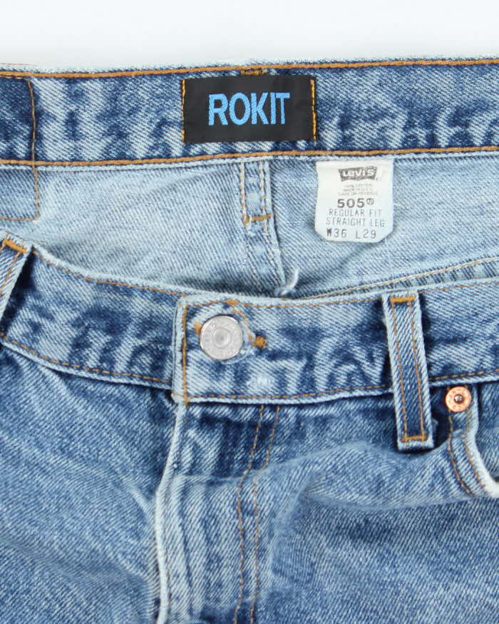 Vintage Y2K Levi's 505 Reworked Denim Skirt - L