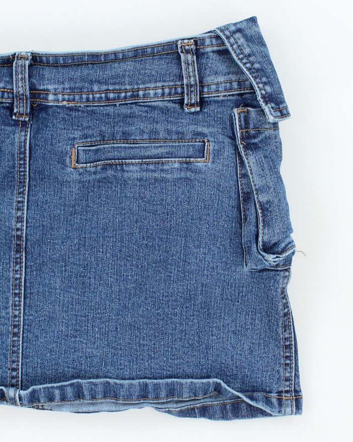 Vintage Y2K Mystic Denim Cargo Mini Skirt - S