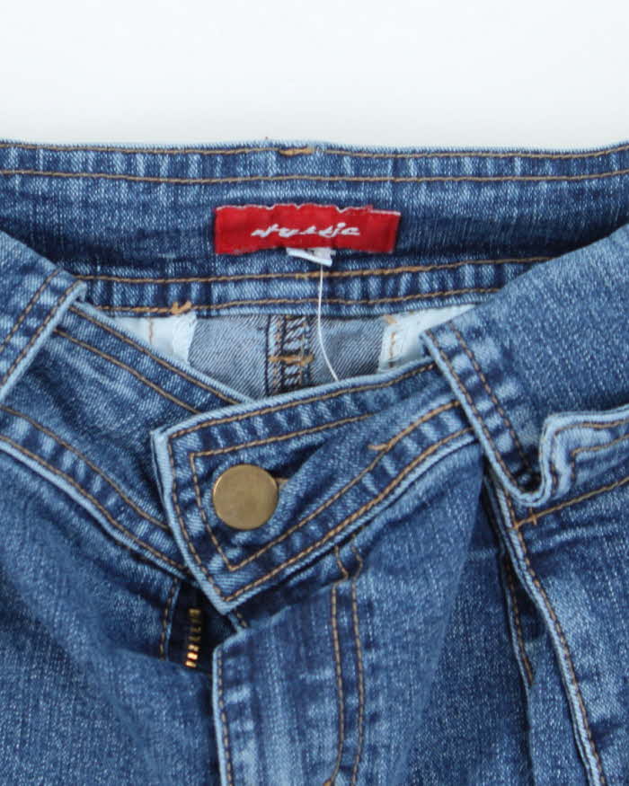 Vintage Y2K Mystic Denim Cargo Mini Skirt - S