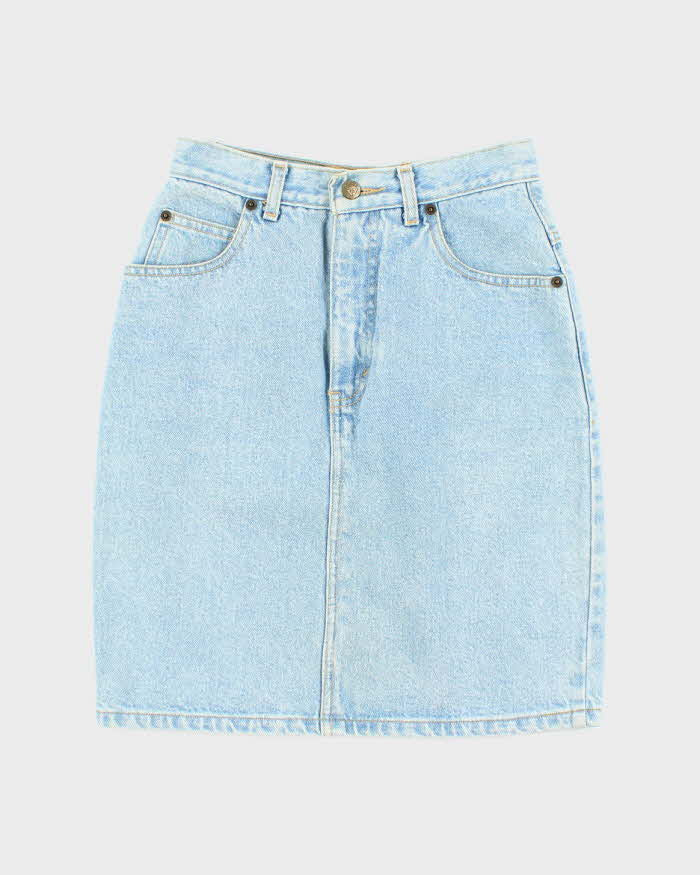 Vintage Y2K Guess Light Wash Denim Skirt - XS