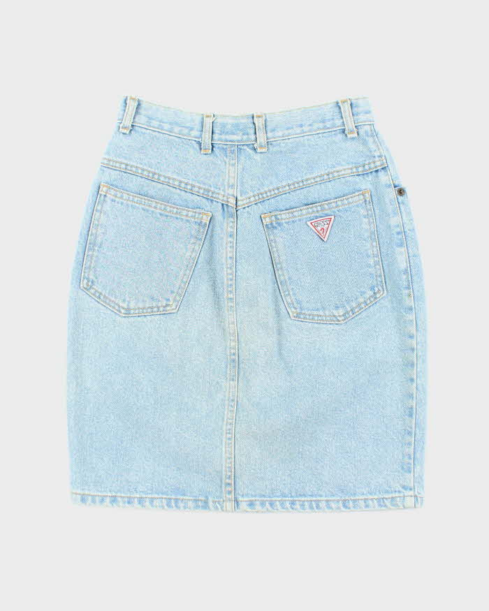 Vintage Y2K Guess Light Wash Denim Skirt - XS