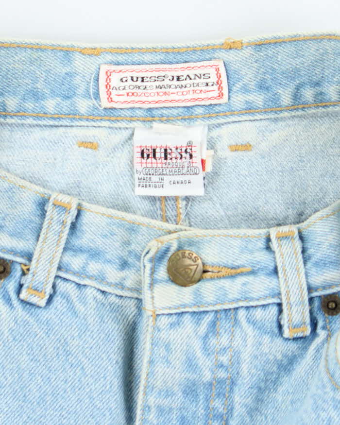 Vintage Y2K Guess Light Wash Denim Skirt - XS