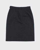 Moschino Cheap and Chic Black Floral Decal Midi Skirt - S