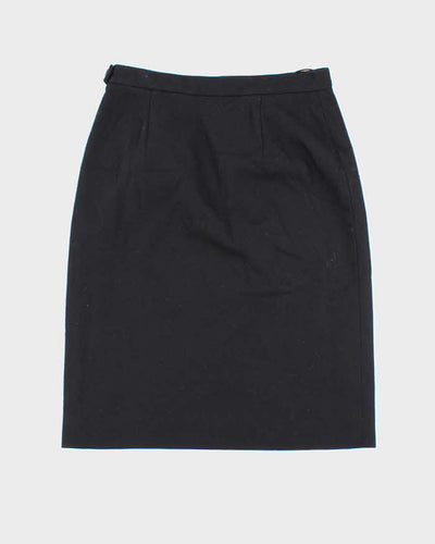 Moschino Cheap and Chic Black Floral Decal Midi Skirt - S