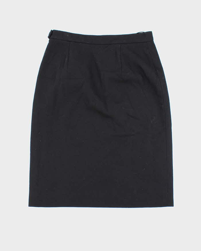 Moschino Cheap and Chic Black Floral Decal Midi Skirt - S