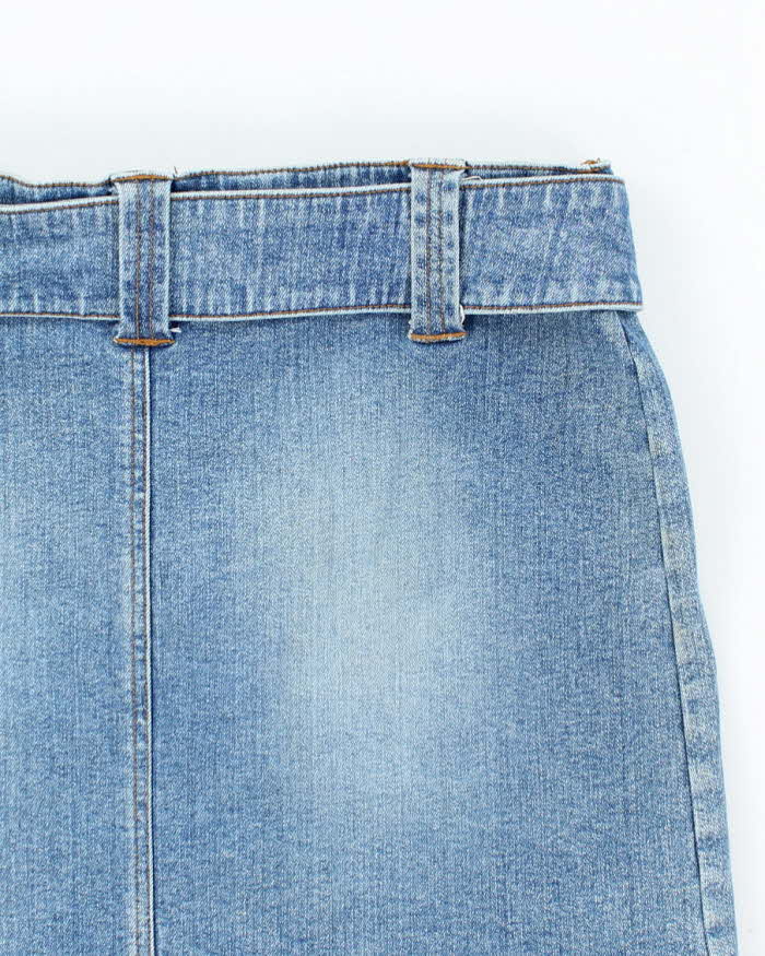 Vintage Y2K Nitro Stretch Belted Denim Mini Skirt - W30 L15
