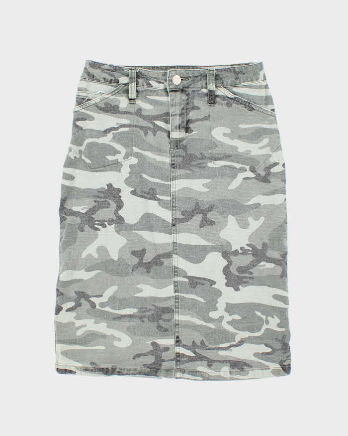 Vintage Y2k 00s Blu Camouflage Skirt - XS