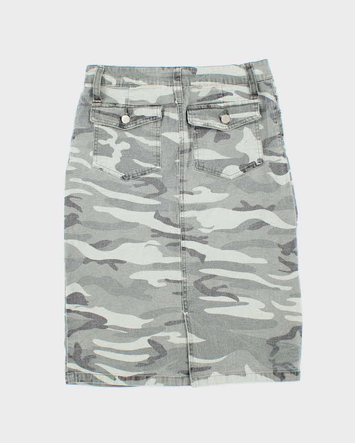 Vintage Y2k 00s Blu Camouflage Skirt - XS