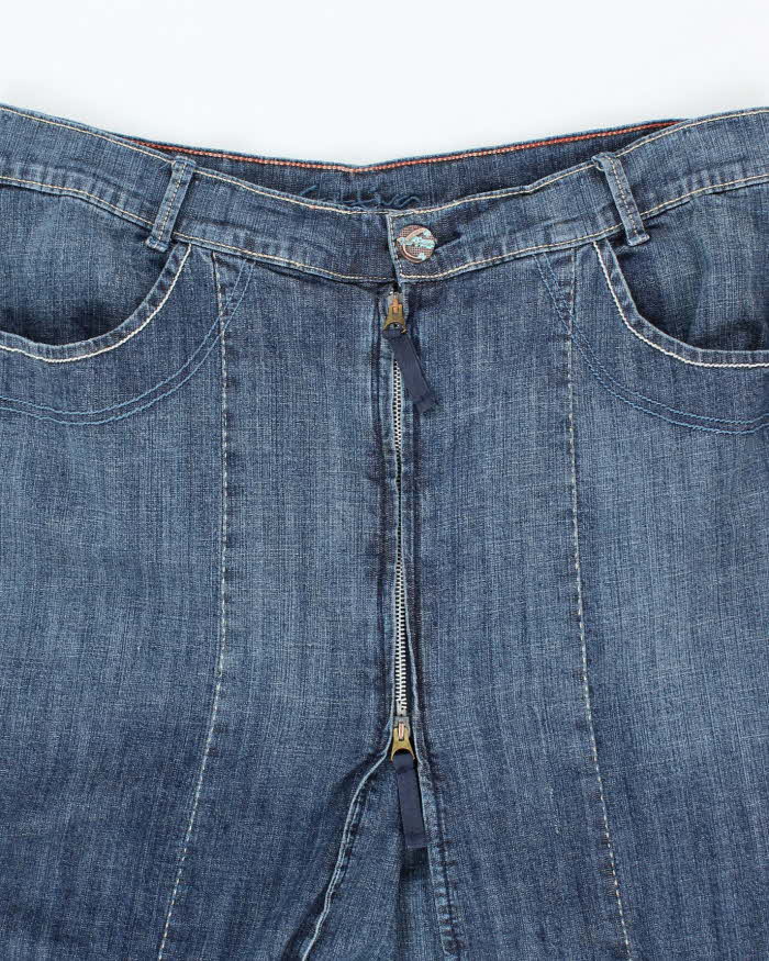 Vintage Y2k 00s Cattiana Ruffle Denim Skirt - L