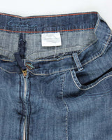 Vintage Y2k 00s Cattiana Ruffle Denim Skirt - L