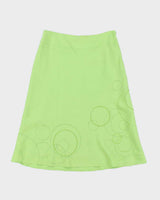 Vintage Y2k 00s Jessica Linen Blend Beaded Skirt - S