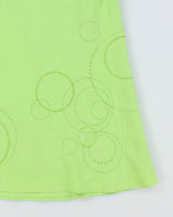 Vintage Y2k 00s Jessica Linen Blend Beaded Skirt - S