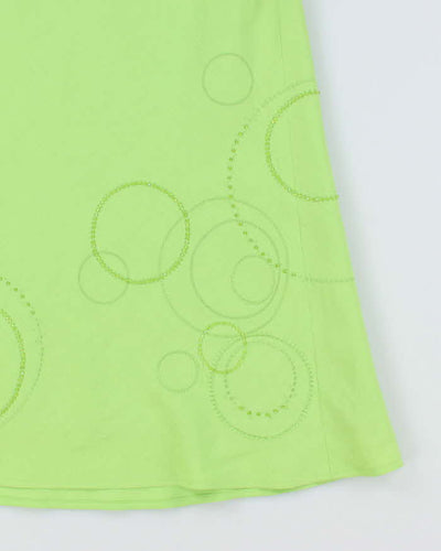 Vintage Y2k 00s Jessica Linen Blend Beaded Skirt - S