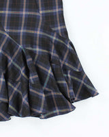 Vintage 00s Le Chateau Check Flare Hem Skirt - XS