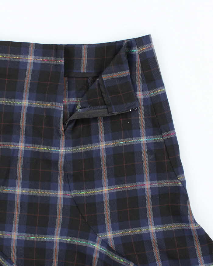 Vintage 00s Le Chateau Check Flare Hem Skirt - XS