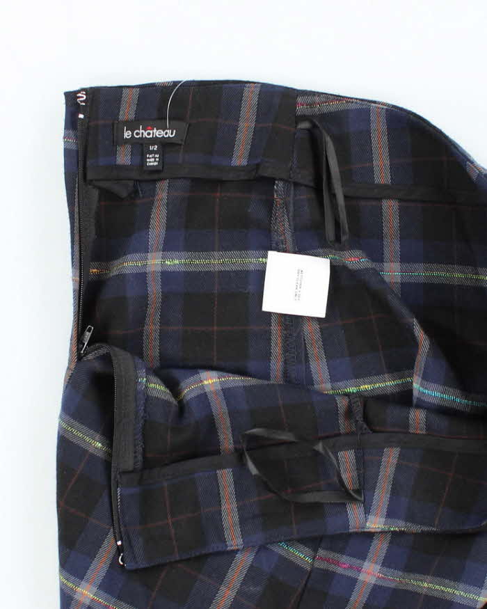 Vintage 00s Le Chateau Check Flare Hem Skirt - XS