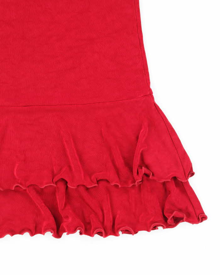 Vintage 90s 00s Kim & Co Ruffle Hem Skirt - XS