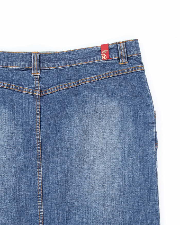 Vintage Y2k 00s Nautica Denim Skirt - L
