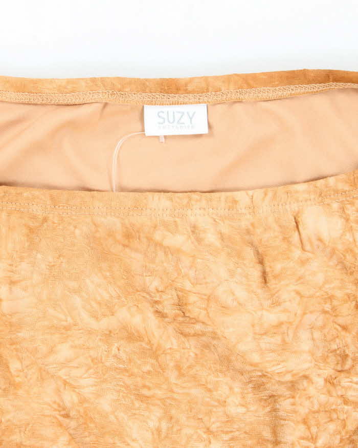 Vintage Y2k 00s Suzy Mesh Crinkle Skirt - S