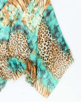 Vintage Y2k 00s Joseph Ribkoff Animal Print Handkerchief Hem Skirt - S
