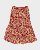 Vintage 90s 00s Jonatan Martin Paisley Pattern Sequin Skirt - S