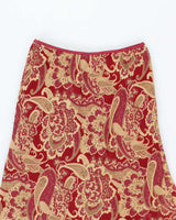 Vintage 90s 00s Jonatan Martin Paisley Pattern Sequin Skirt - S