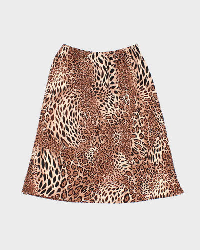 Vintage 90s 00s Sheri Martin Leopard Print Skirt - S