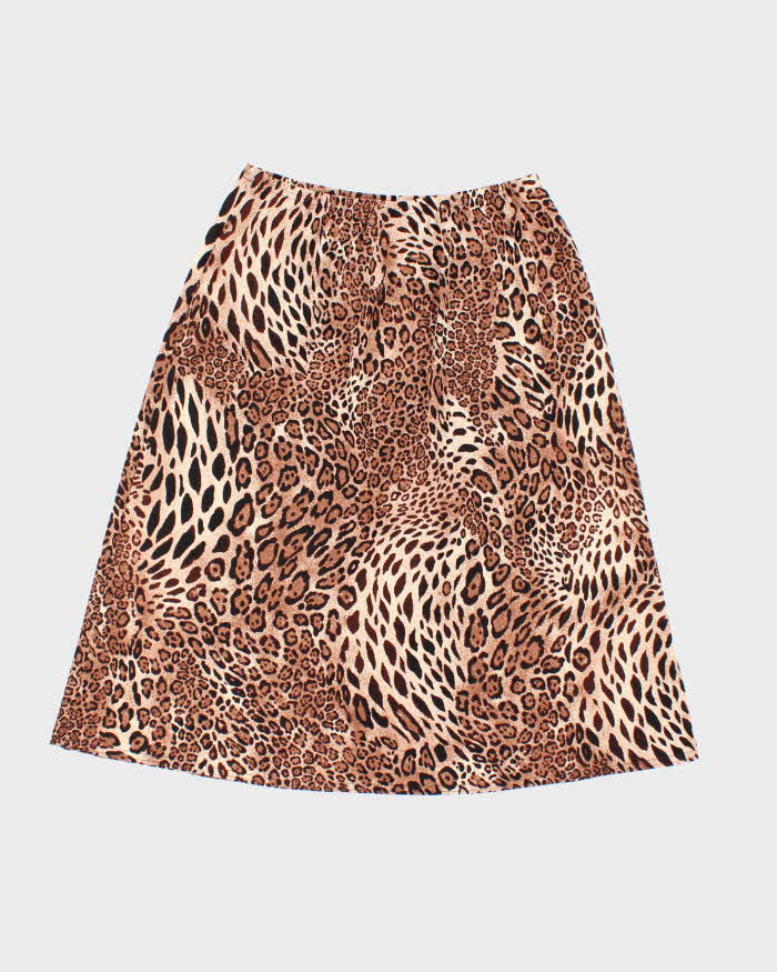 Vintage 90s 00s Sheri Martin Leopard Print Skirt - S