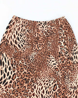 Vintage 90s 00s Sheri Martin Leopard Print Skirt - S