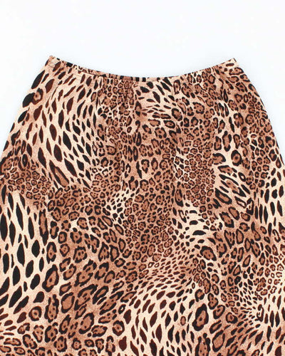 Vintage 90s 00s Sheri Martin Leopard Print Skirt - S