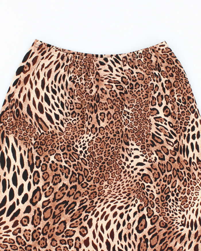 Vintage 90s 00s Sheri Martin Leopard Print Skirt - S