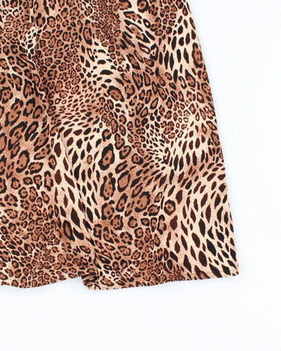 Vintage 90s 00s Sheri Martin Leopard Print Skirt - S