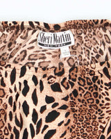 Vintage 90s 00s Sheri Martin Leopard Print Skirt - S