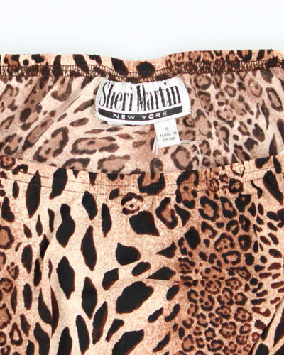 Vintage 90s 00s Sheri Martin Leopard Print Skirt - S