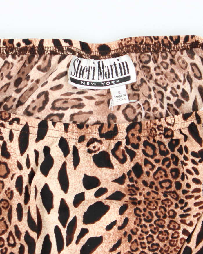 Vintage 90s 00s Sheri Martin Leopard Print Skirt - S