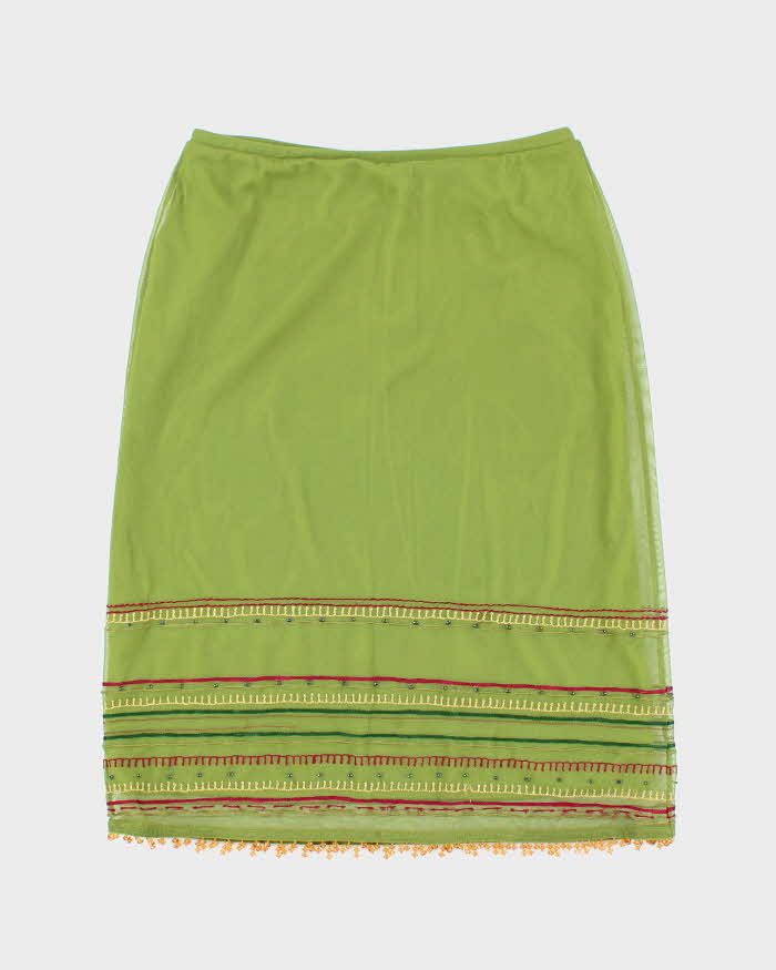Vintage 90s 00s Express Beaded Skirt - XS