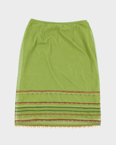 Vintage 90s 00s Express Beaded Skirt - XS