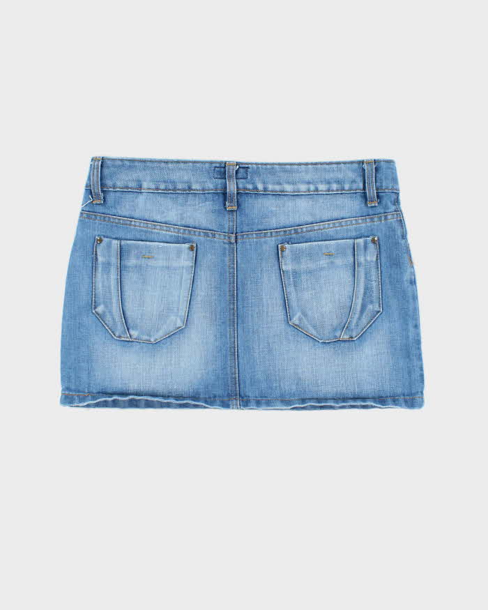 Vintage Y2k 00s Raifi Denim Mini Skirt - S