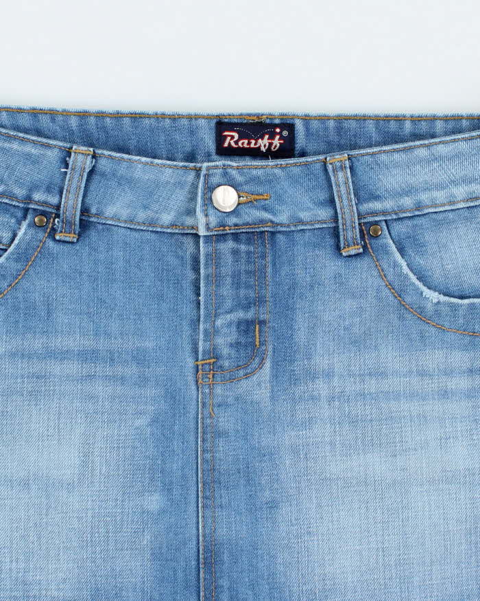 Vintage Y2k 00s Raifi Denim Mini Skirt - S